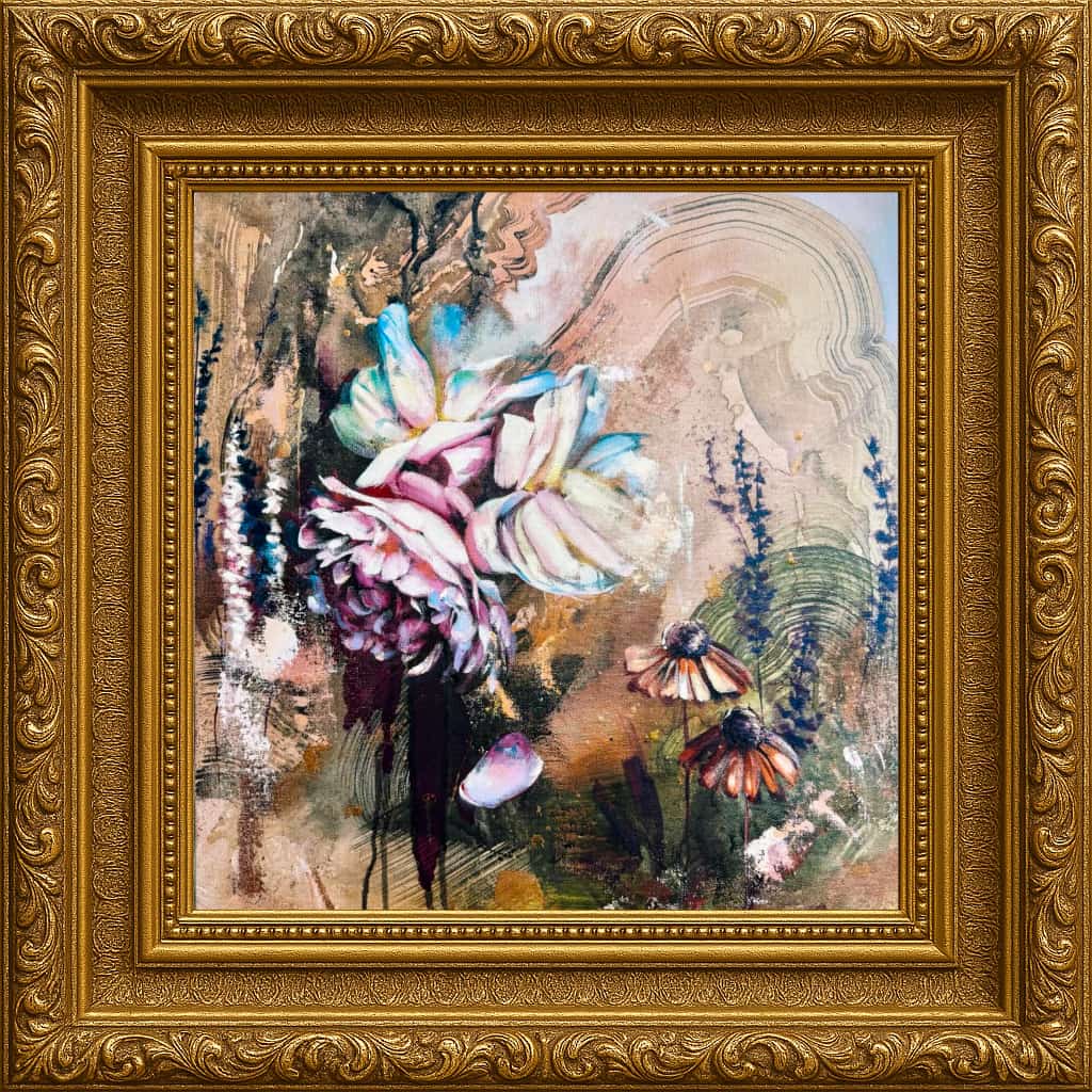 Abstract Floral with Frame touched up