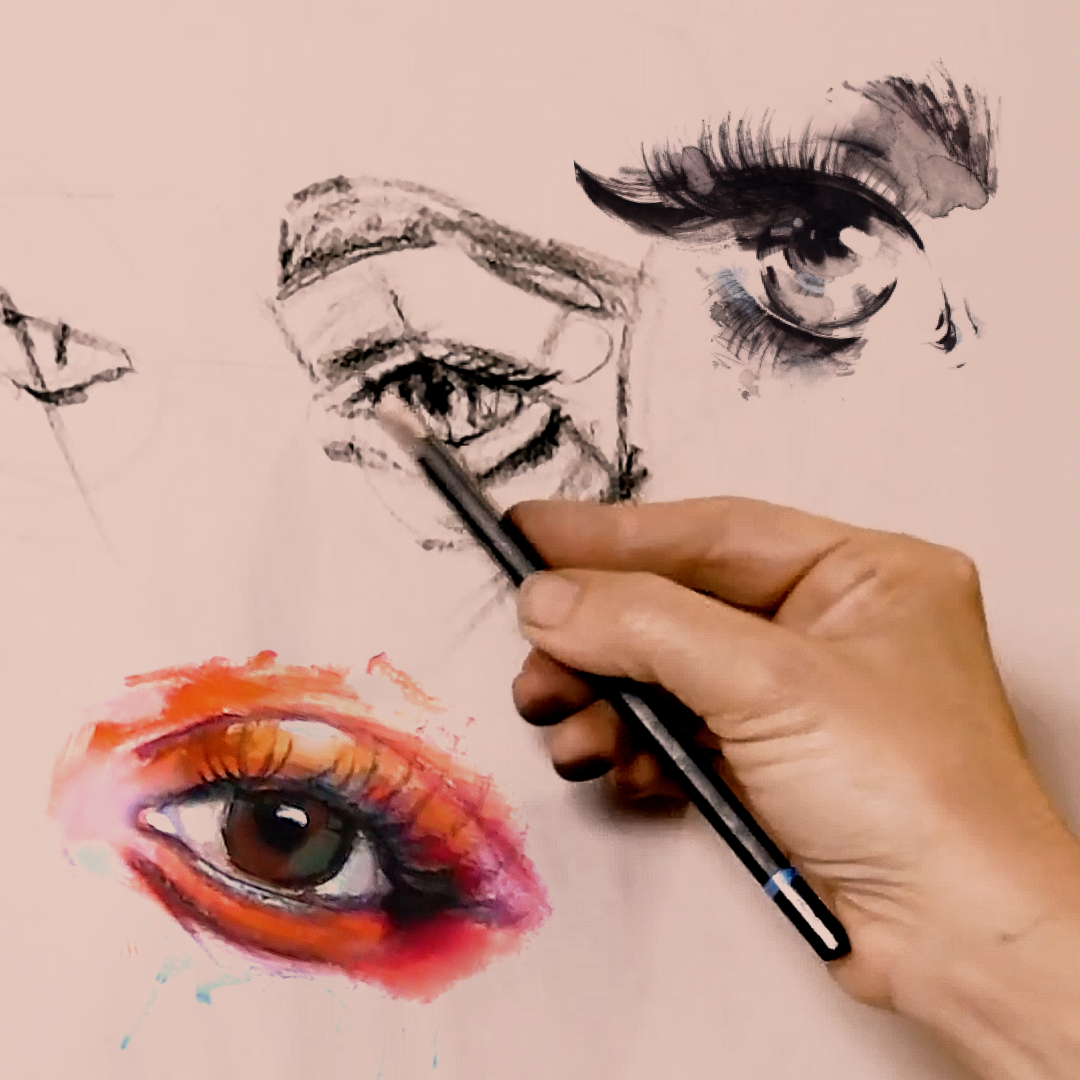 how to paint realistic eyes in 90 minutes